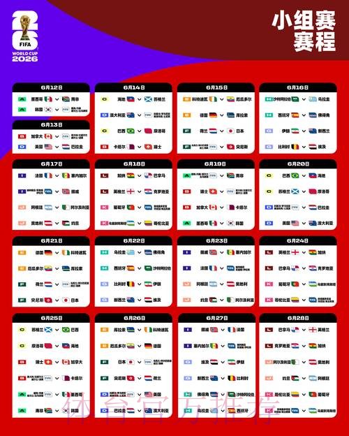 2026世界杯完整赛程详细安排实时赛程怎么查